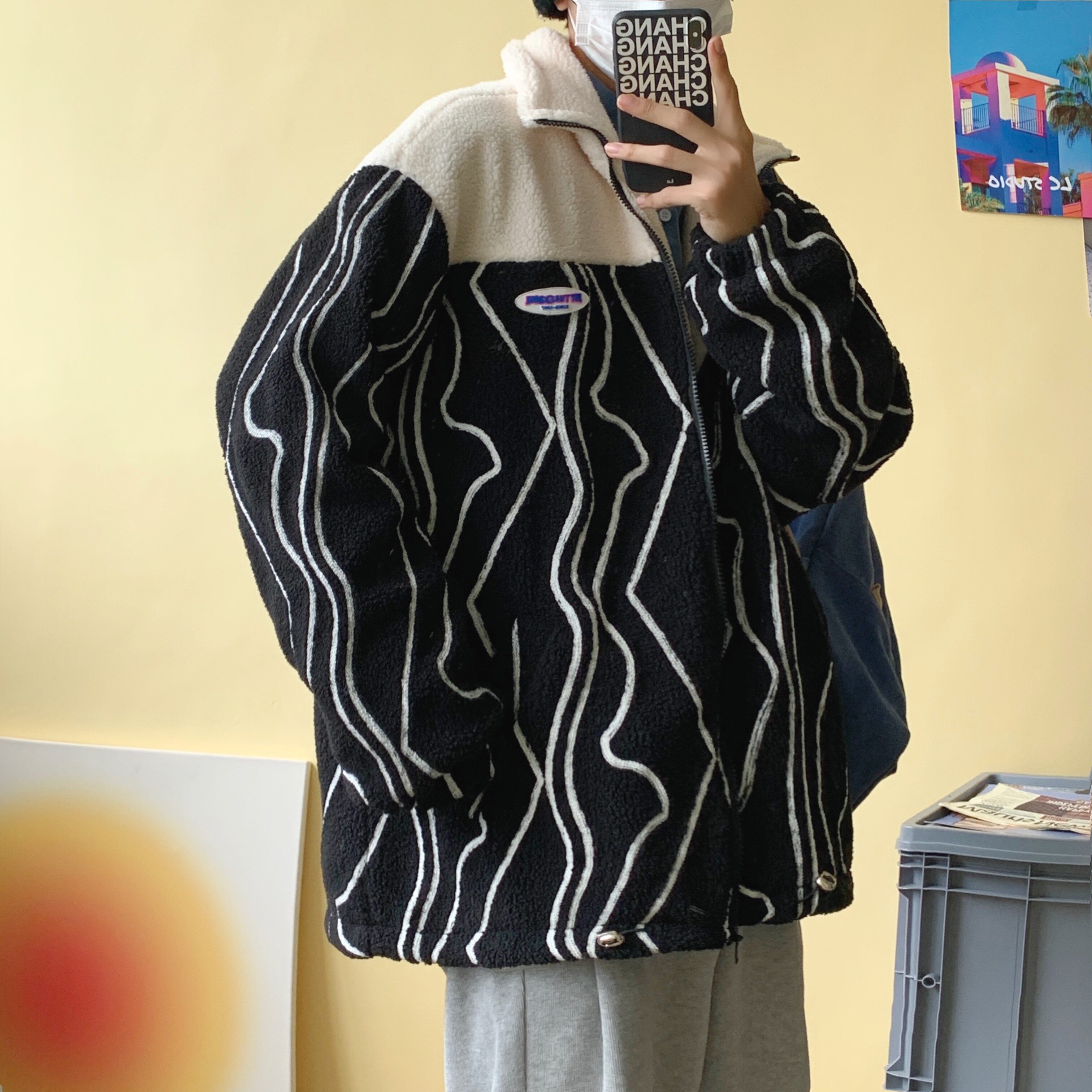 男冬季棉衣外套拼色韩版潮流棉服休闲宽松l立领711MY216,男装棉衣,星座513