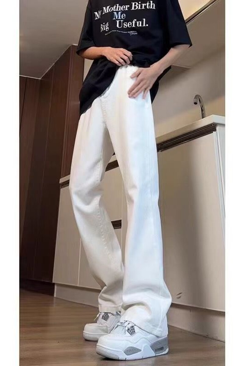 白色微喇牛仔裤男女夏痞帅裤子美式高街喇叭裤513CK1728P34,女装休闲裤,星座513