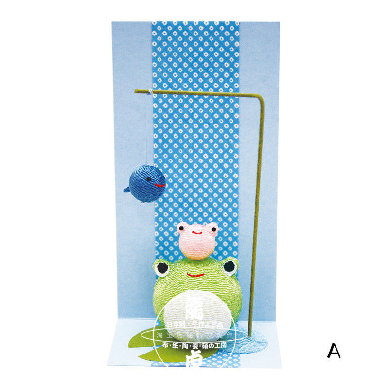 亲子青蛙蝌蚪日本进口汽车桌面家居摆件可爱温馨礼日式动物纯手工