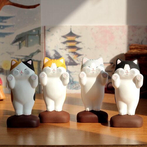 京都龙虎作招福贴窗猫咪车载送礼
