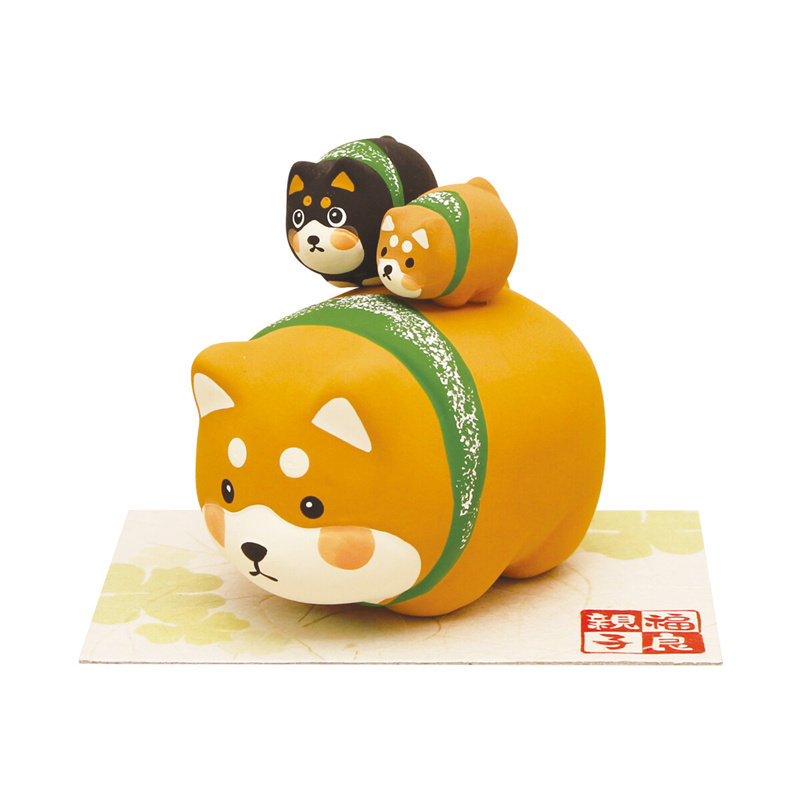 日本进口龙虎作可爱饰品摆件日本式办公桌面礼物品车载装饰品