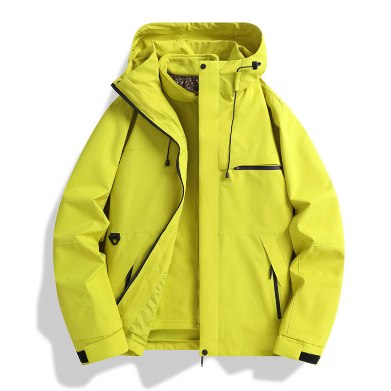 2026新款户外三合一冲锋衣两件套登山团体服工作服外套定制logo