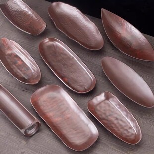 密胺创意山野风火锅店配菜盘牛肉涮肉盘烧烤凉菜小吃盘子烤肉盘子