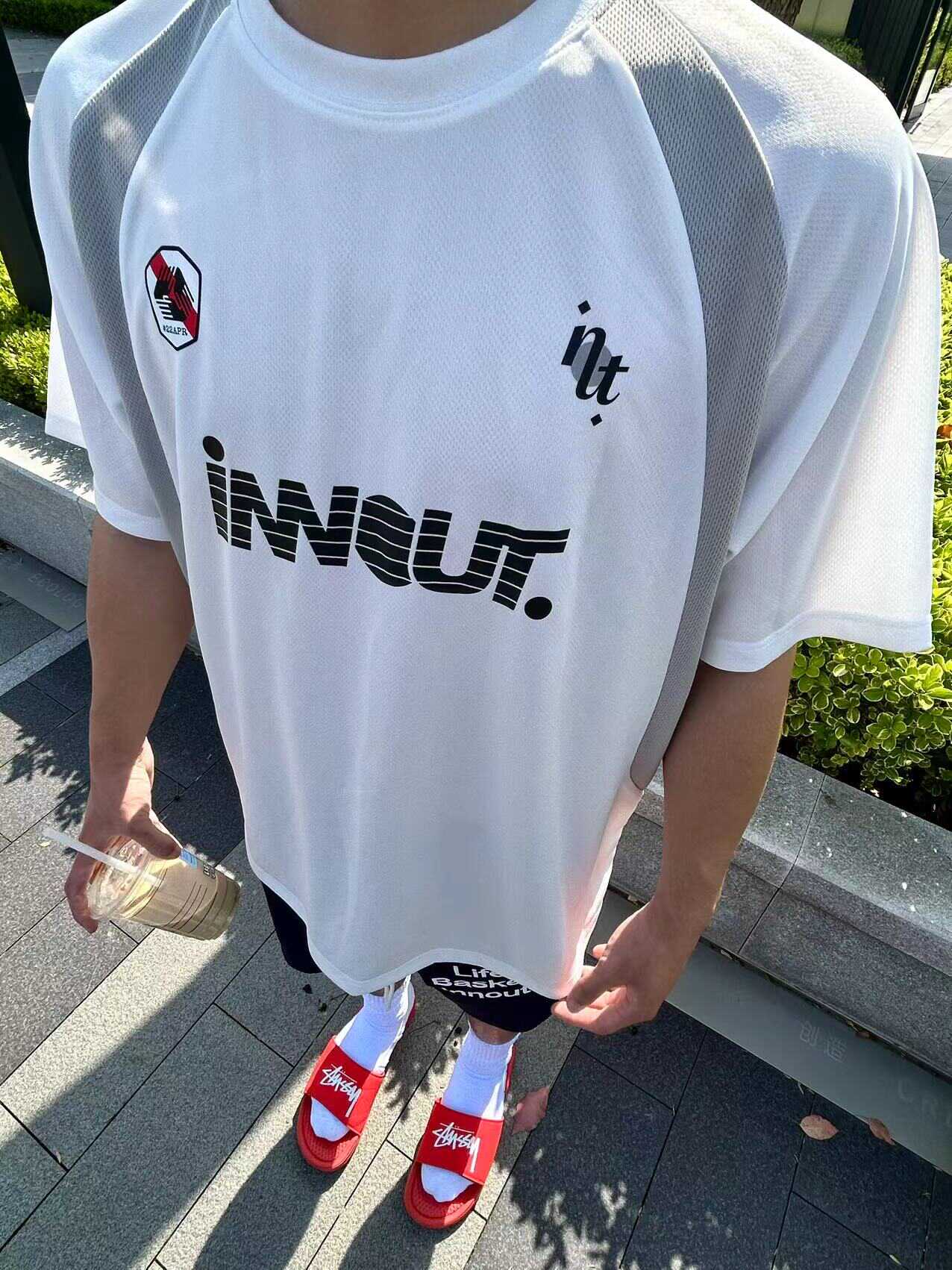 iNNOUTLAB美式训练篮球速干短袖t恤投篮服复古赛车服主题印花TEE