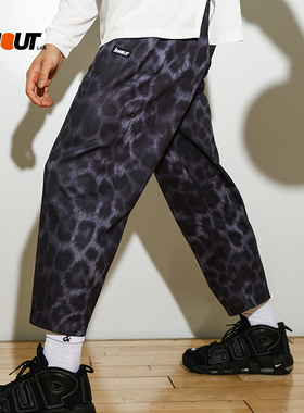 iNNOUT LAB豹纹长裤休闲运动 舒适潮流慵懒风运动长裤