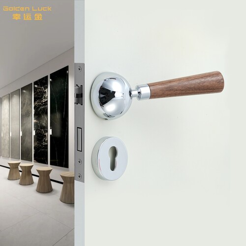 中古风复古门锁极简静音磁吸门锁