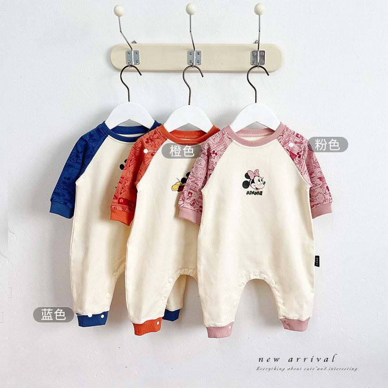 婴儿连体衣春秋季新生儿ins风衣服纯棉睡衣纯棉早秋宝宝哈衣爬服,童装/婴儿装/亲子装,连身衣/爬服/哈衣,淘宝优惠券,粉丝福利购,淘宝优惠卷