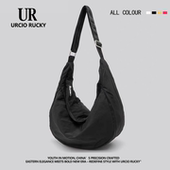 UR韩系包包女2025秋冬新款 大容量尼龙布包慵懒风单肩包通勤托特包