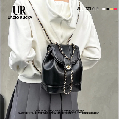 URCIO RUCKY品牌日韩包包女小香风链条双肩包2025新夏季学生背包