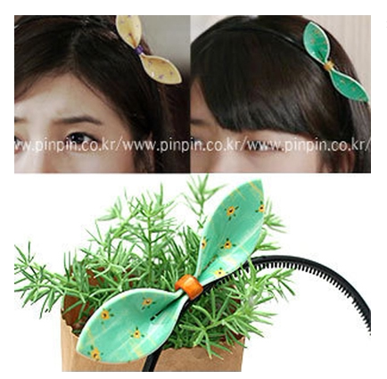 韩国发饰GRAIN de BEAUTE儿童成人女波点条纹豹纹兔耳朵发箍