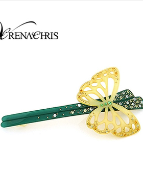 AngelRena韩国进口发饰头饰美丽蝴蝶成年女款弹簧发夹顶夹C081