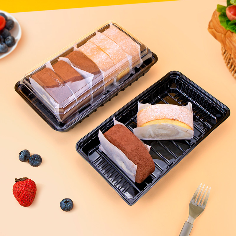 喇叭花蛋糕卷包装盒中式烘焙甜品糕点桃酥盒日式瑞士卷切块毛巾卷