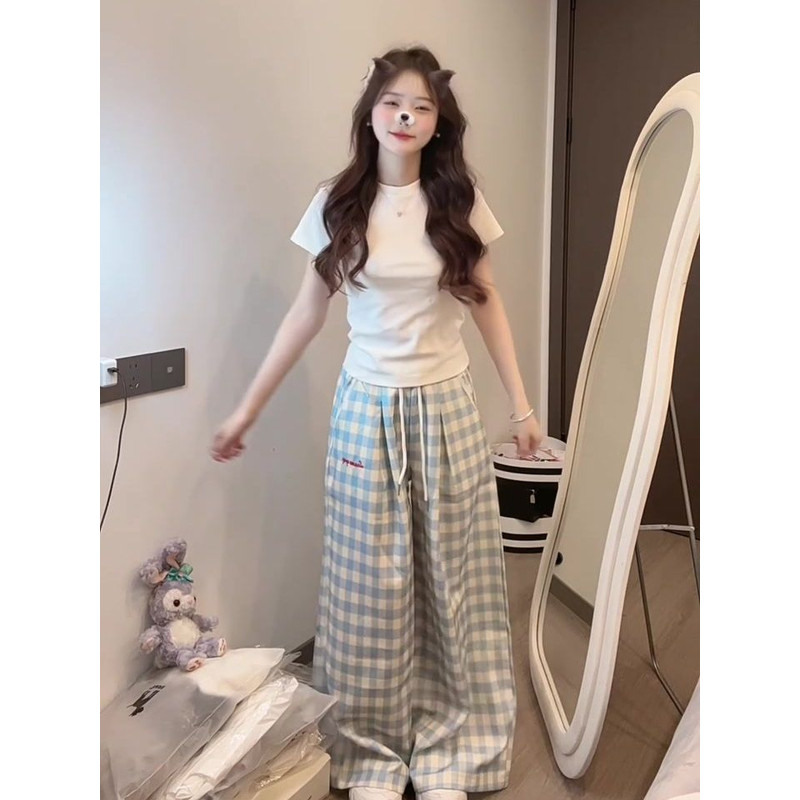 夏季可甜可盐时尚套装女小个子修时尚套装