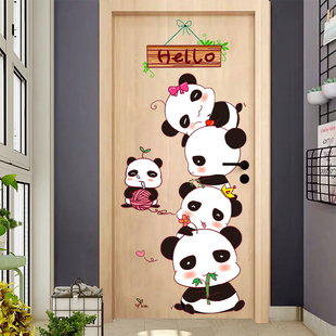 卡通卧室儿童房间墙面布置贴画门上装饰墙贴遮丑贴纸门贴自粘温馨