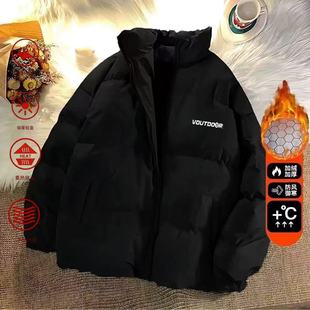 美式立领棉服外套男冬季加厚保暖情侣面包服男生过冬防寒棉衣定制