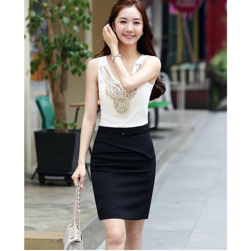 春夏半身裙显瘦遮肚子职业面试