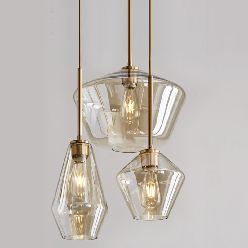 北欧现代简约金色设计玻璃电镀