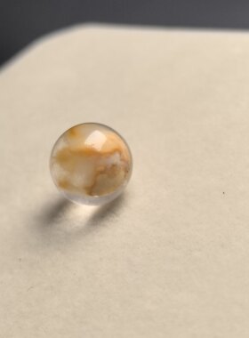 10.7㎜无优化老矿大漏福利天然水晶黄兔毛单珠