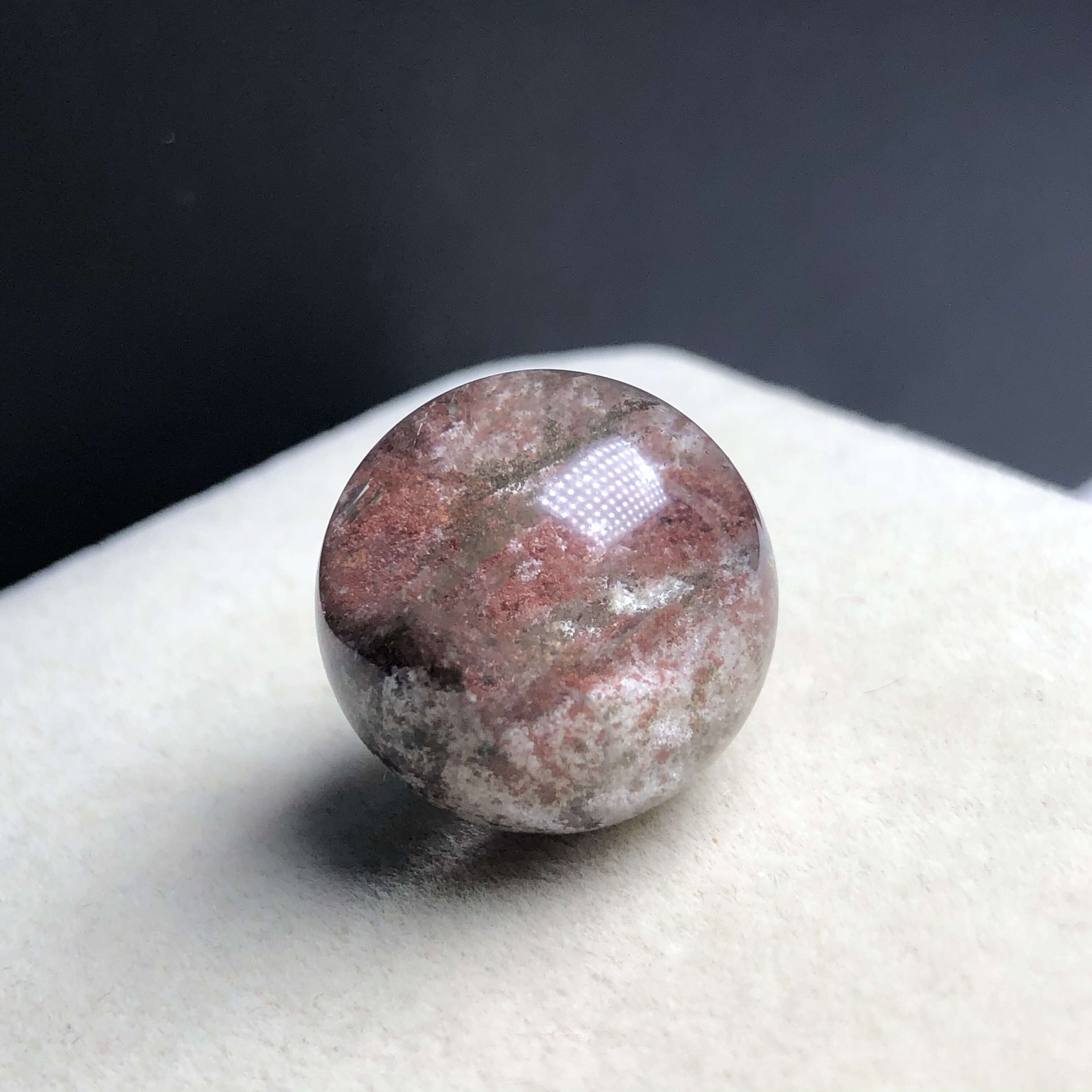 17.8mm（没有任何优化注胶）天然彩色莫奈花园幽灵单珠 恋爱季节