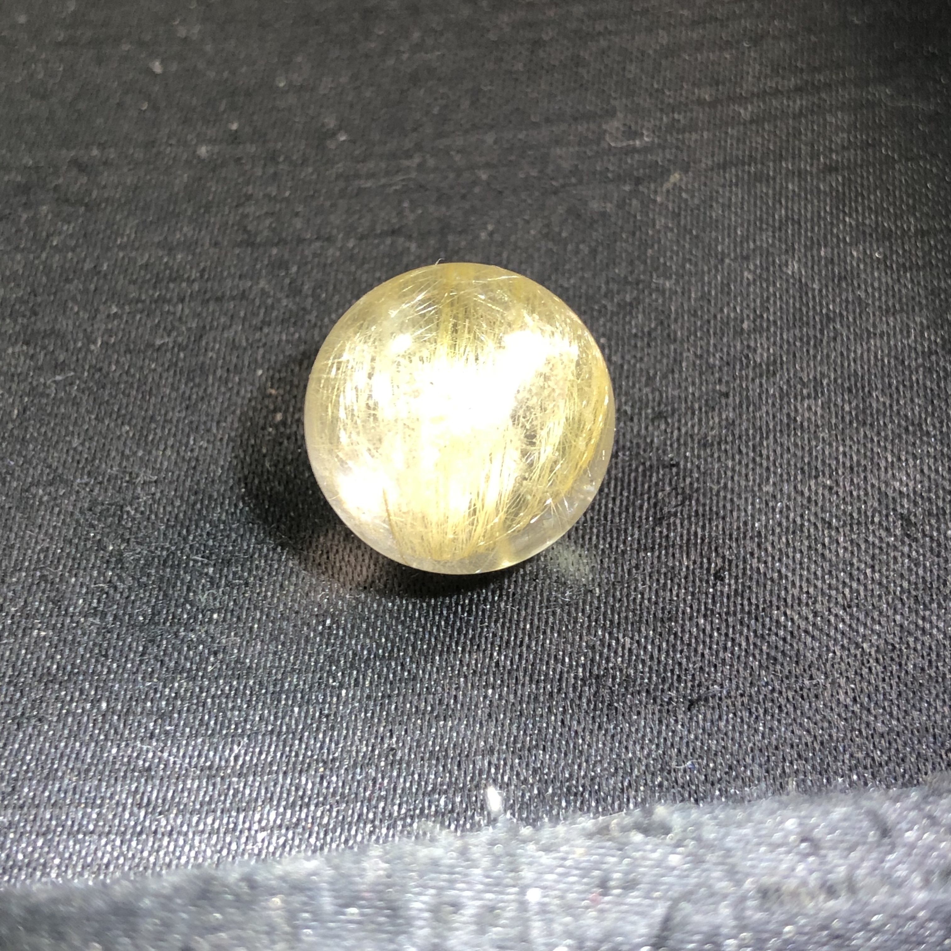 15毫米只做原矿无任何优化天然金发晶单珠