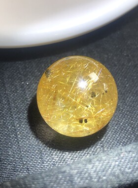 16mm老矿福利收藏款绝产的矿天然水晶老矿维纳斯金发晶单珠