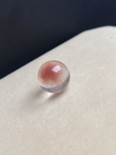 初恋 11.2mm福利稀有老矿天然水晶粉兔毛单珠