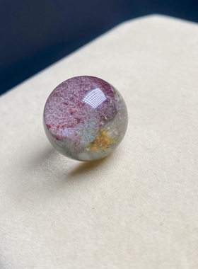 17mm(无任何优化和注胶)天然彩色幽灵金字塔共生矿石单珠 宝藏