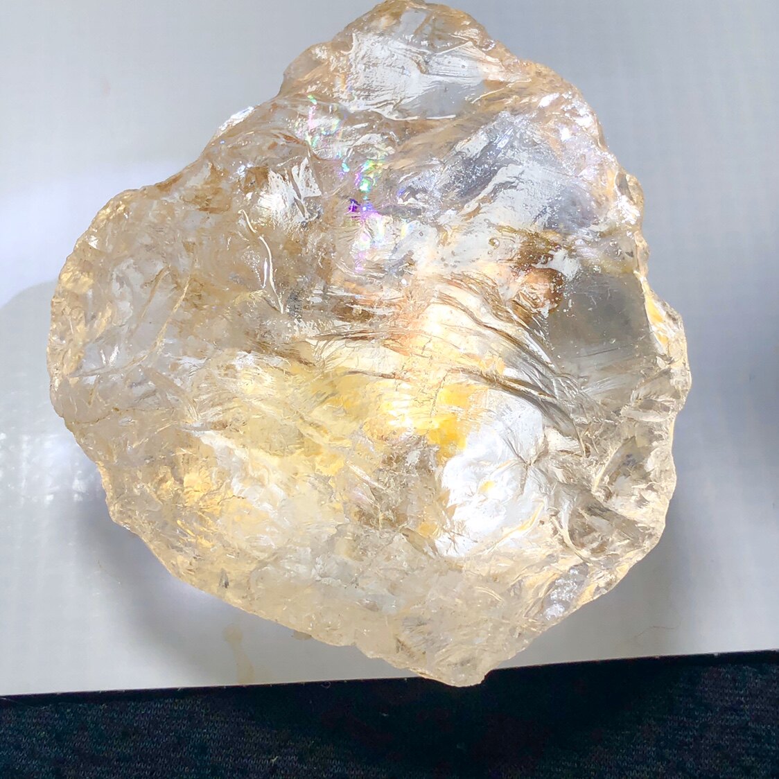 天然阿塞白水晶原石共生矿石摆件把玩