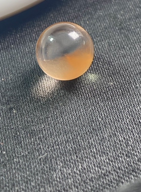 8.7mm好货福利稀少珍贵巴西天然水晶橙色兔毛单珠