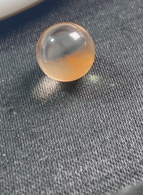 8.7mm好货福利稀少珍贵巴西天然水晶橙色兔毛单珠