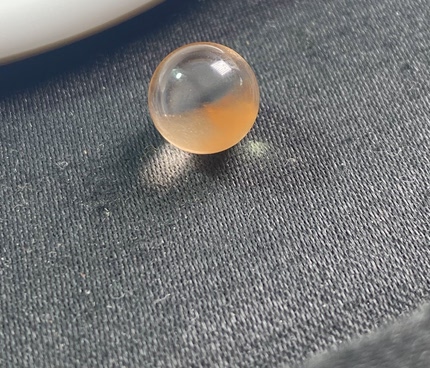 8.7mm好货福利稀少珍贵巴西天然水晶橙色兔毛单珠
