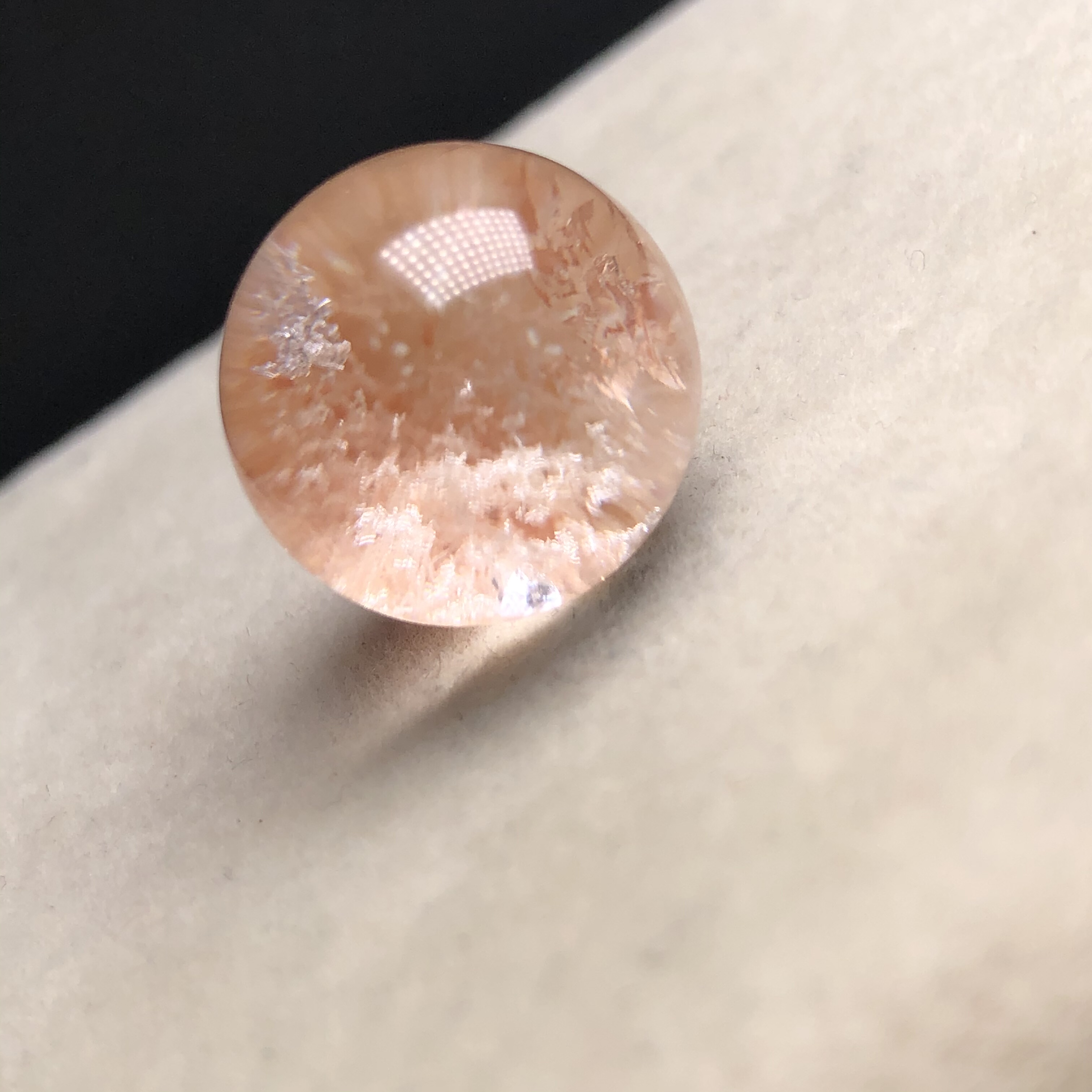 16毫米(没有任何优化注胶) 老矿天然水晶粉幽灵聚宝盆单珠