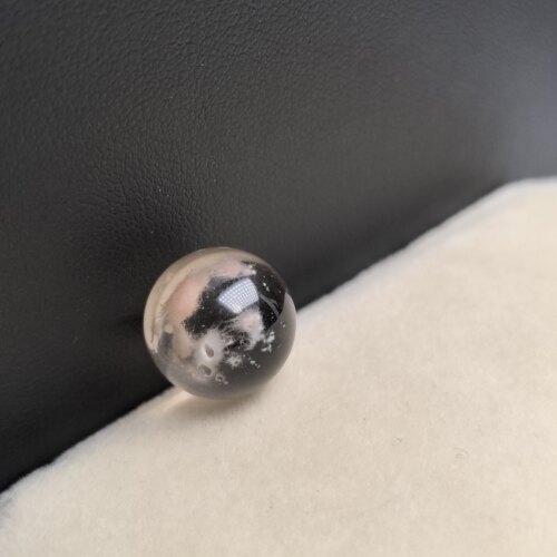 12.6㎜老矿福利稀有老矿天然水晶异像粉兔毛团单珠