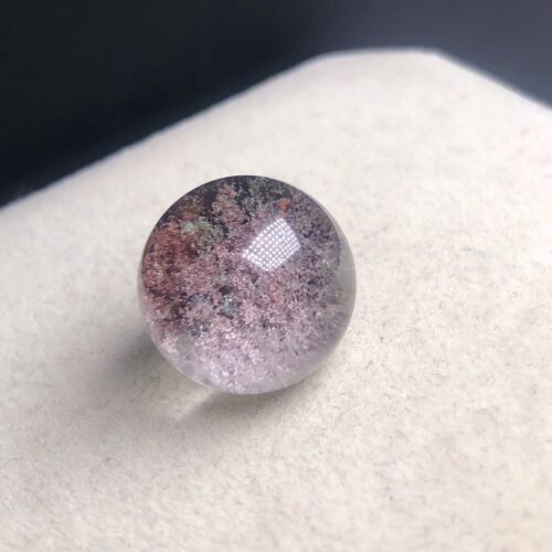 16.5mm(无任何优化和注胶)天然水晶彩幽灵聚宝盆单珠