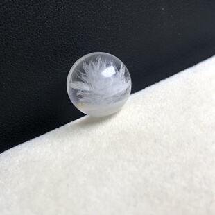 (13.1毫米)巴西老矿福利天然卷毛白兔毛单珠