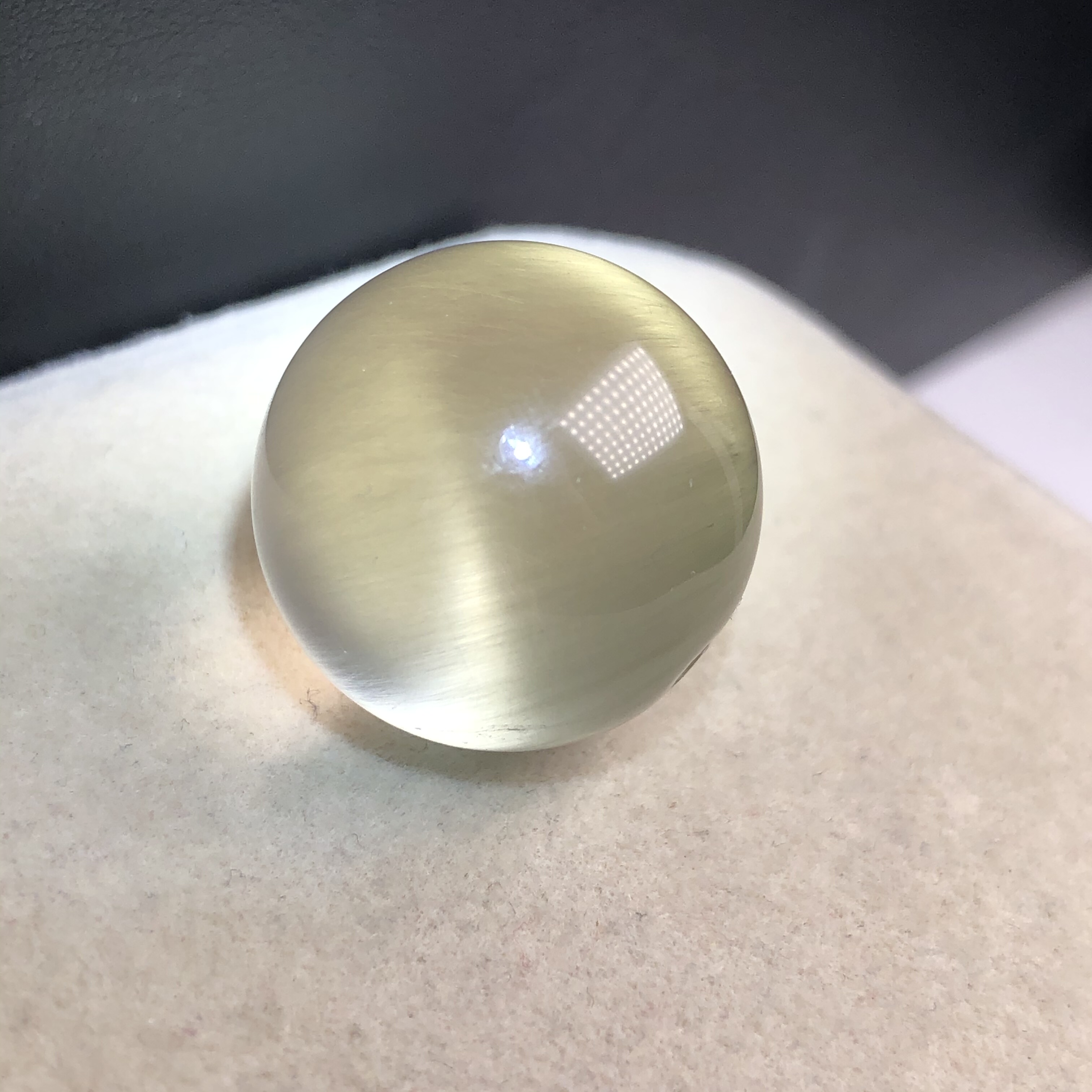 20mm(无任何优化和注胶)福利大漏老矿巴西天然水晶猫眼绿兔毛单珠