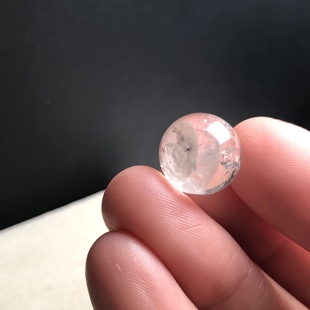 13mm大漏福利没有任何优化注胶天然白兔毛卷毛水晶单珠