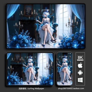 8k原神芙宁娜壁纸 4k高清手机平板电脑桌面壁纸 二次元动漫壁纸