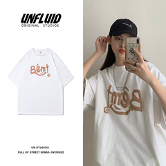 Summer fashion brand letter half sleeve loose casual