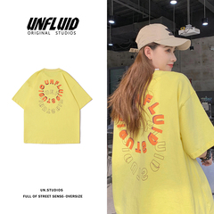 Letter print short sleeve T-shirt Korean style loose half sleeve student top