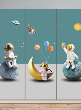 衣柜改造遮丑儿童房星空宇航员