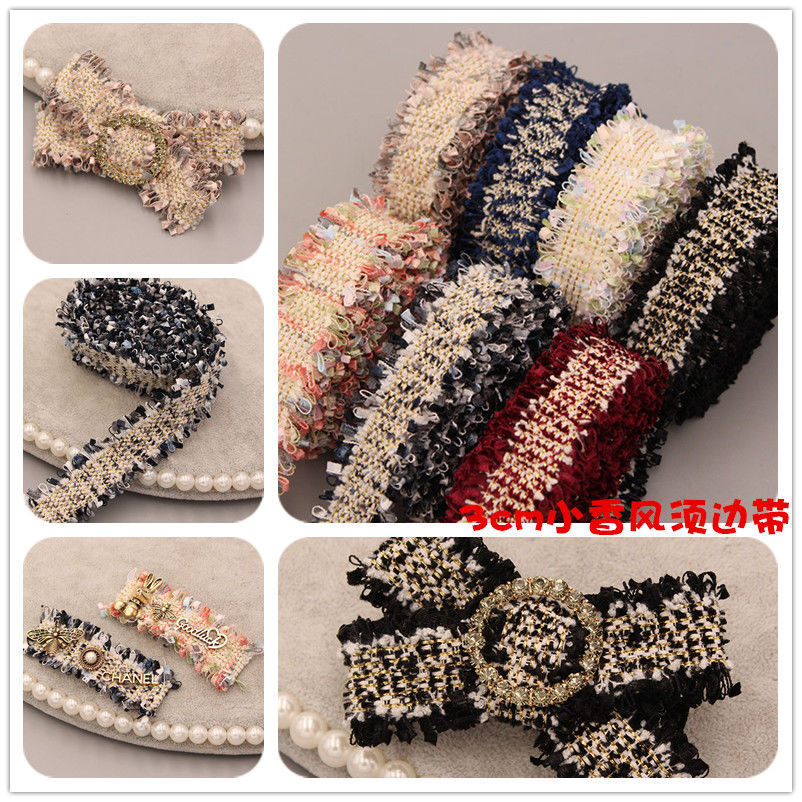 diy韩国织带复古一字夹