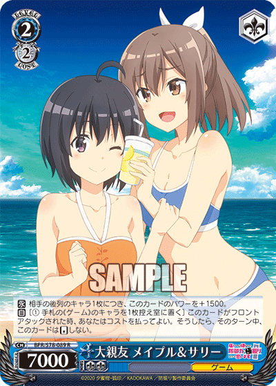 WS 卡牌 太怕痛全点防御力/盾娘 R 大親友　メイプル＆サリー