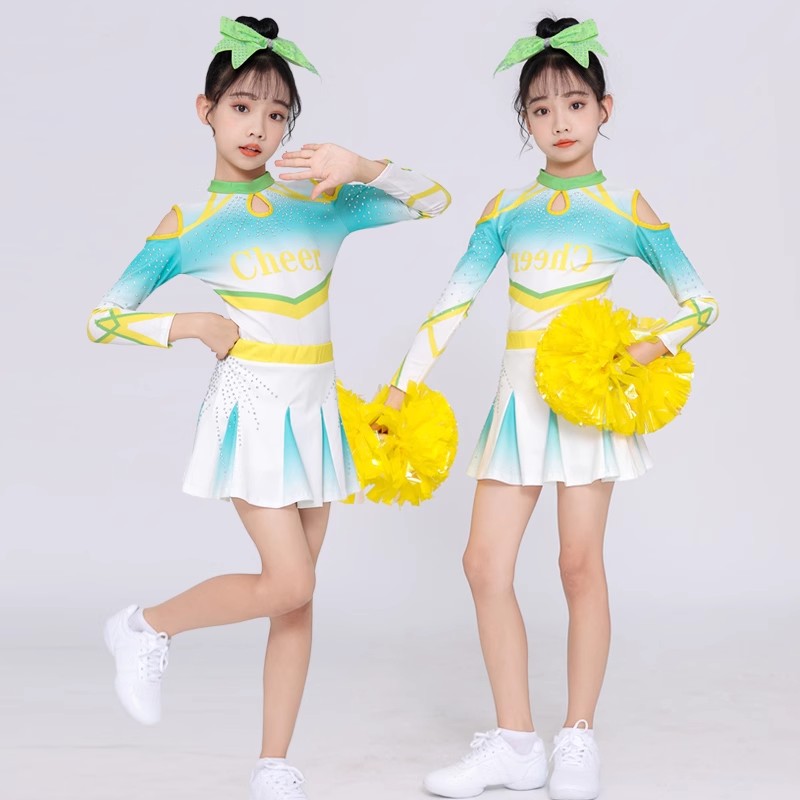 儿童啦啦操演出服女童拉拉队比赛服中小学生运动会团体操表演服装