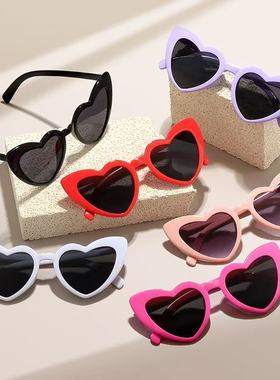 新款异形爱心太阳镜女士 潮流时尚桃心太阳眼镜 墨镜同款