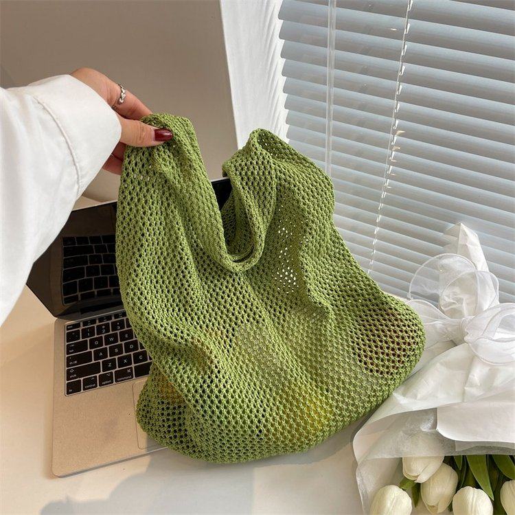 韩网同款chic简约复古镂空针织手提单肩包女背心包秋冬毛线包大包,箱包皮具/热销女包/男包,通用款女包,淘宝优惠券,粉丝福利购,淘宝优惠卷