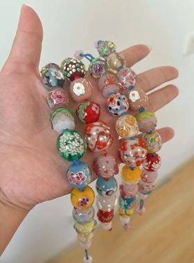 日式琉璃纯手工手作琉璃手串民族风轻奢饰品女编织手链礼物