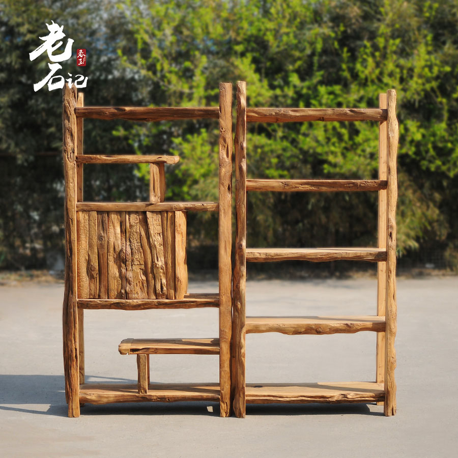 博古架实木柏木新中式仿古多宝阁新古典展示陈列架摆件隔断置物架