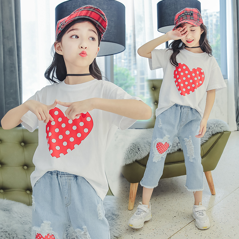 Children's clothing 2021 summer girl Korean Edition Short sleeved pure cotton T-shirt children baby Large Easy Base coatin the Children/Baby/Family fitted , T-shirt  category - from Buy2taobao.com to provide professional Taobao agent buy service