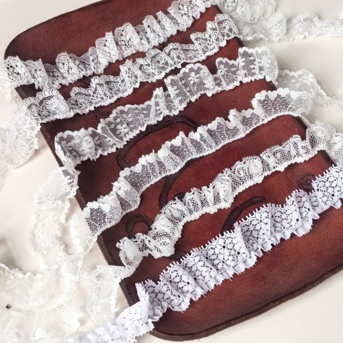 台版无弹蕾丝褶皱花边手工洛丽塔洋装帽子边袖子发圈宠物服饰布艺